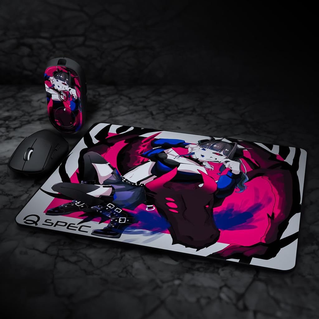 Игровой коврик для мыши QSPEC TRACE, Профессиональный уровень, 490x420мм, 4мм ткань, Улучшает прицеливание и скорость, Коллаборация