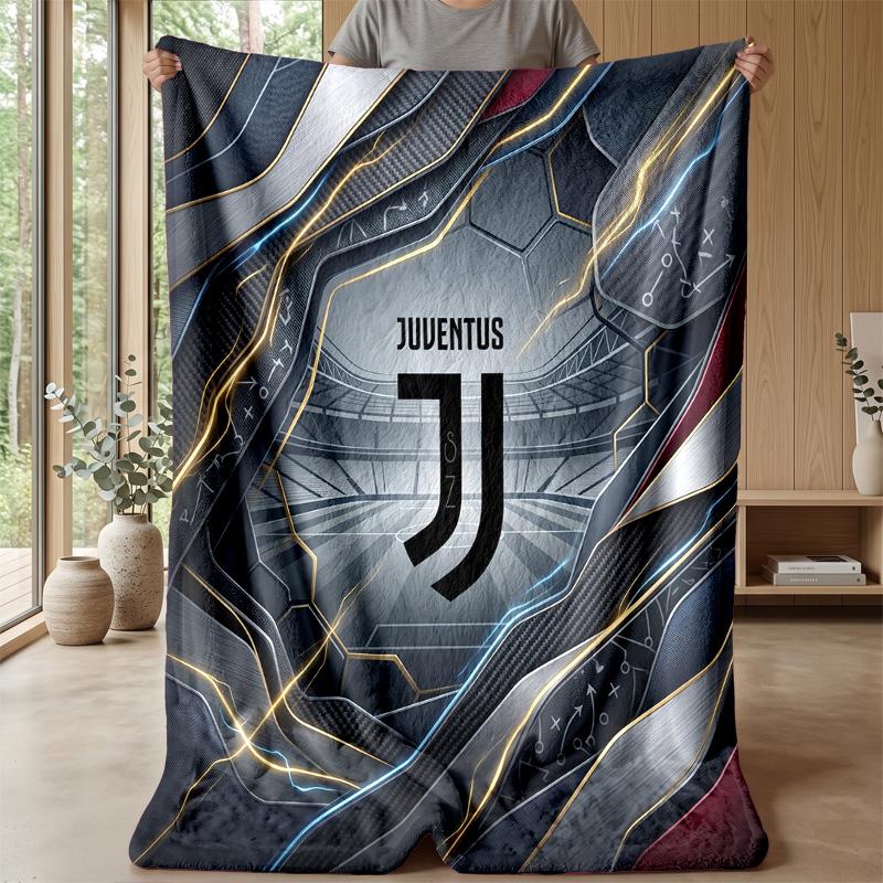 Juventus FC Theme blanket Soft Flannel Blanket Plush Throw Blanket Cozy Sofa Bed Blanket for Home Decor