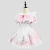 MEYOIJK Maid Con Cafe Classic Short Cute Lace Maid Lolita and Plus Sizes Popular for School and Photo Shoots Size Costume, Cosplay, Moe, Maid, Length,