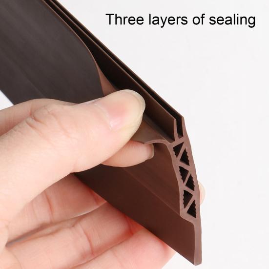 Silicone Door Seal Strip Waterproof Weather Gap Stripping Soundproof Door Adhesive Filler for Home