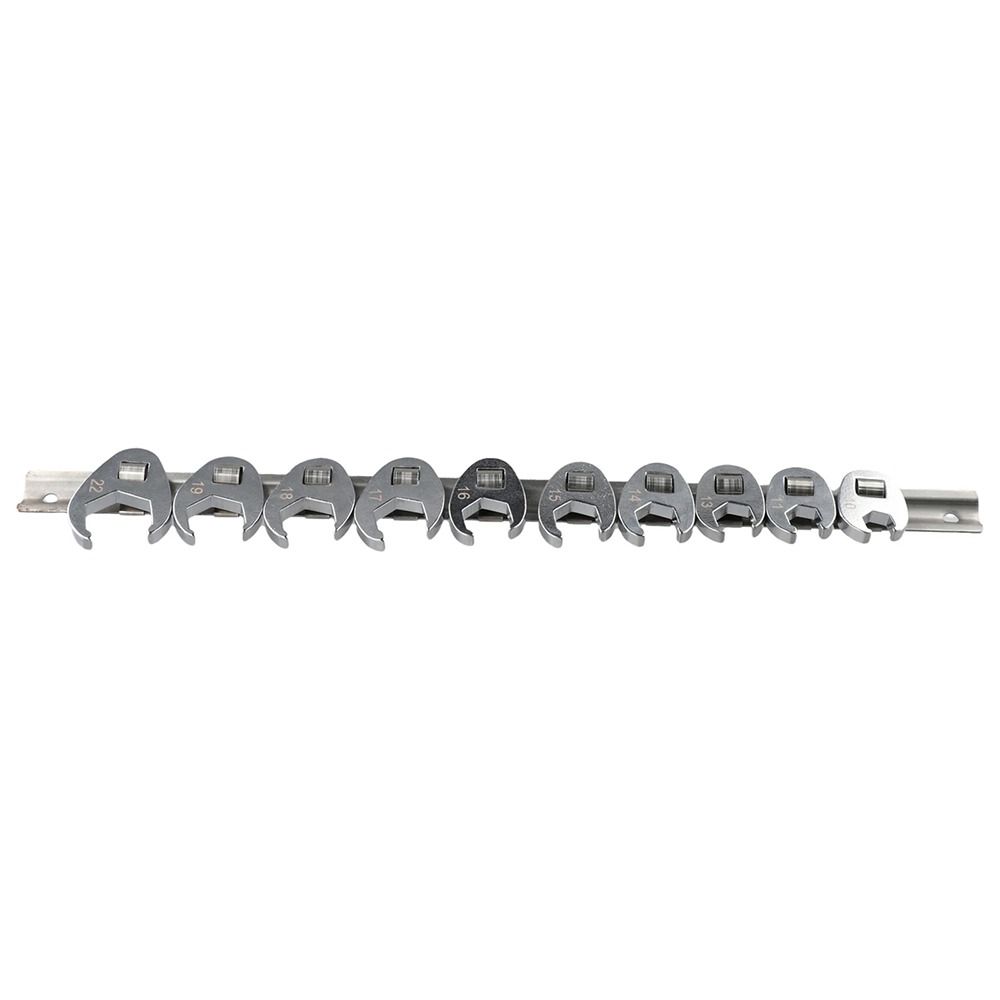 10Pcs/Set 10-22mm Crowfoot Wrenches 3/8Inch Drive Horn Wrench Head  For Torque Wrench Keys Set