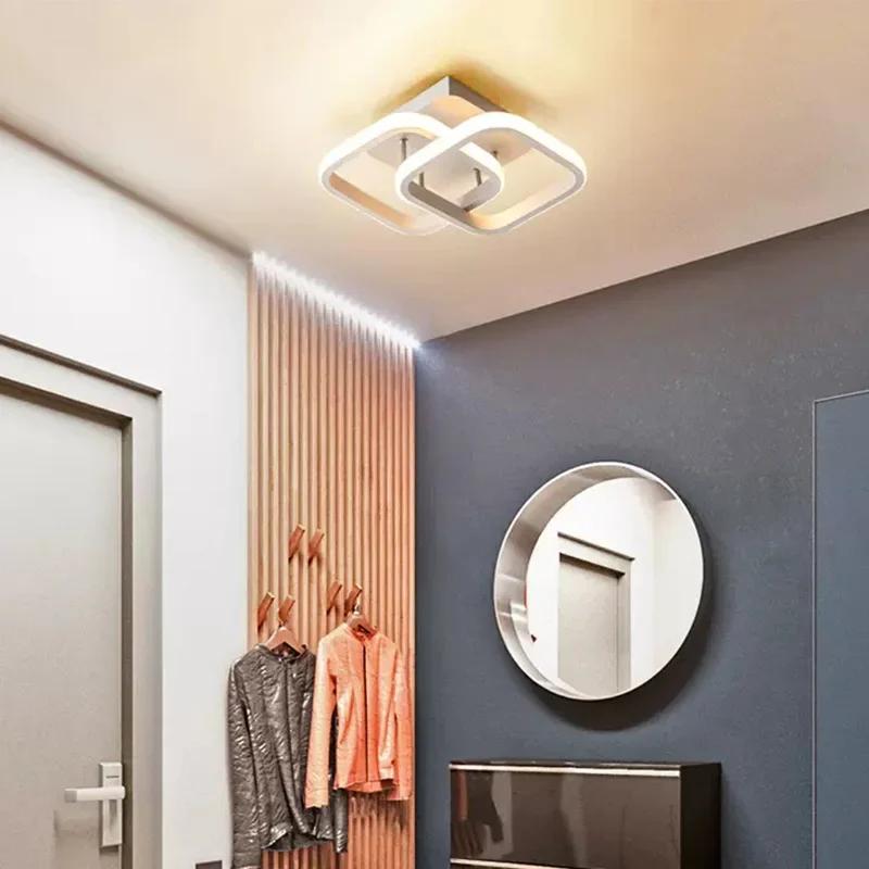 Современные светодиодные минималистичные потолочные светильники для гостиной, коридора, лестницы, входа, чердака, квадратные светильники для внутреннего освещения, люстра