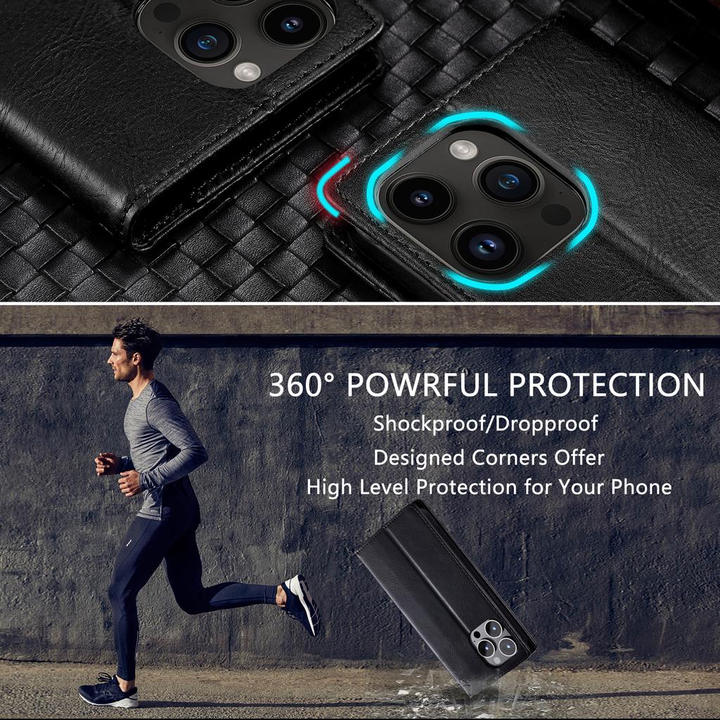 Откидной чехол-кошелек с защитой от кражи, магнитный кожаный чехол для iPhone 15, 14, 13, 12, 11 Pro Max XS MAX 8P 7P/Samsung S23 S22 S21 Ultra Plus A14 A54 A13 A53