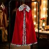 Рождественское Маскарадное платье Короля, Костюм для Детей и Взрослых, Бархатная Королевская Мантия Королевы для Косплея, Средневековая Мягкая Накидка-плащ, Аксессуар для Косплея Viking Prince