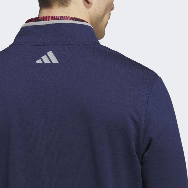 adidas Легкая мужская толстовка Cold.Rdy Quarter-Zip, темно-синяя, HZ3199