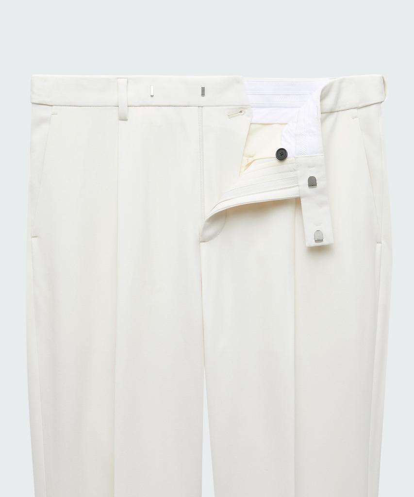 MUSINSA STANDARD Wide Hidden Banding Slacks [Cream]