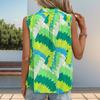 YYFS Women's Fashion Casual Summer Spring Plant Print Sleeveless V-Neck Blouses & Shirts