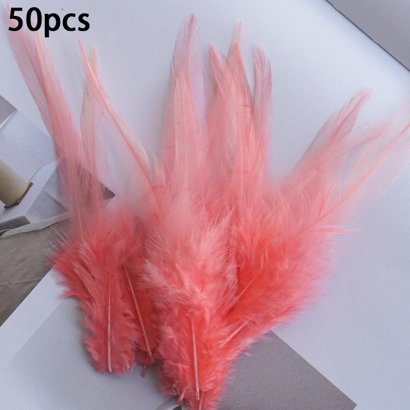 50 шт. натуральное перо макарон цветное куриное перо красочное индюшиное перо красочное перо