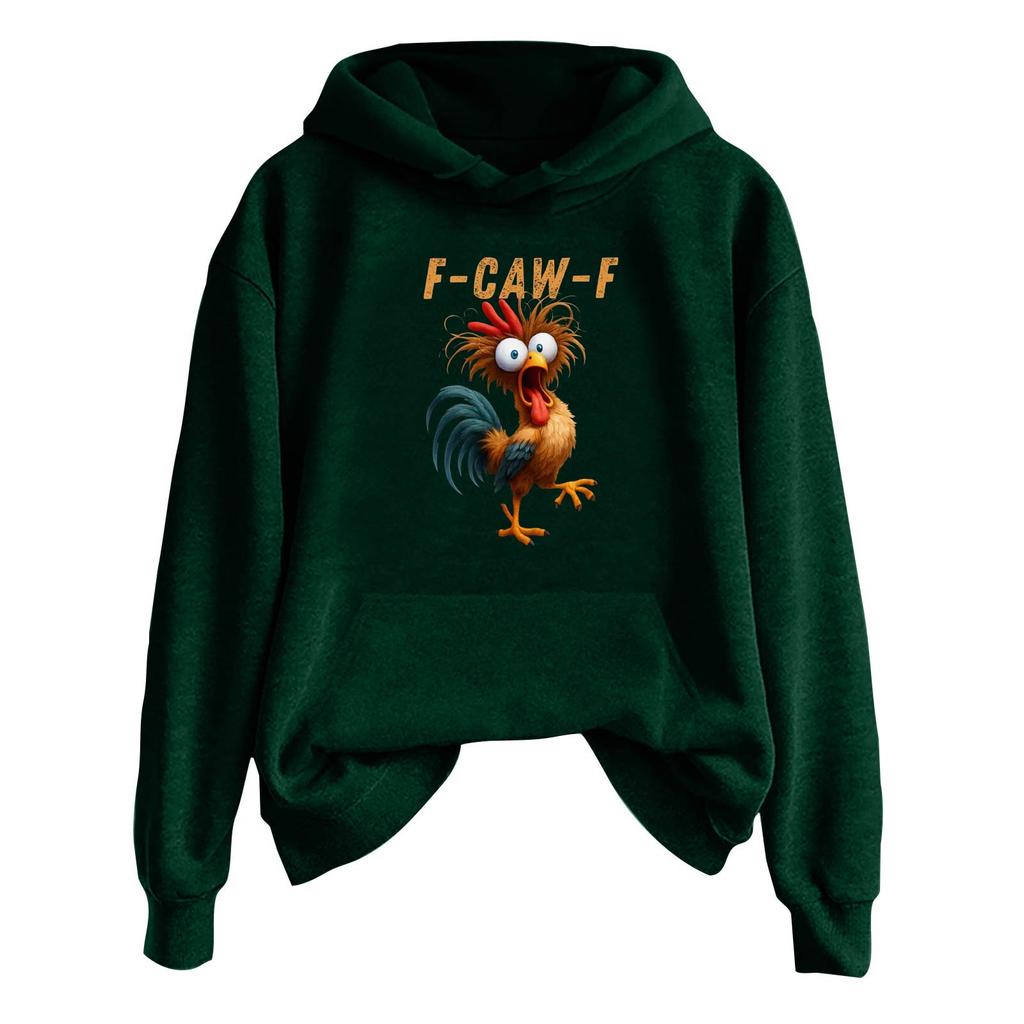 Женская модная повседневная толстовка с длинным рукавом, капюшоном и принтом