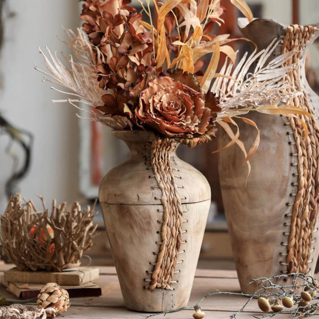 Wabi Sabi Vase Artisanal Rustic Flower Vase Home Decor Interior Accent Textured
