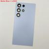 Для Samsung Galaxy S24 Ultra Стеклянная крышка батарейного отсека Задняя крышка двери S24 Ultra Задний корпус + оригинальный клейкий логотип для объектива камеры