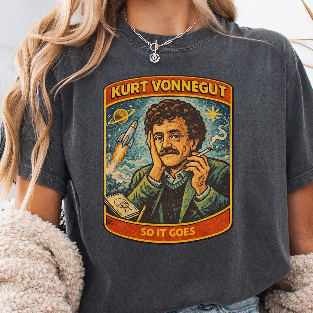 Kurt Vonnegut comfort colors T-shirt, Kurt Vonnegut T Shirt, Literary Tee, Author Graphic Shirt, Vintage Writer Tee, Book Lover Gift
