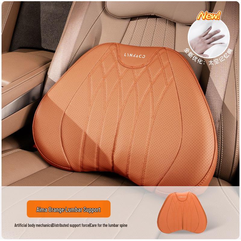 Lynk & Co Car Headrest & Lumbar Support Set for 01/06/07/08/09/10EMP/Z20/900 - Neck & Waist Protection.
