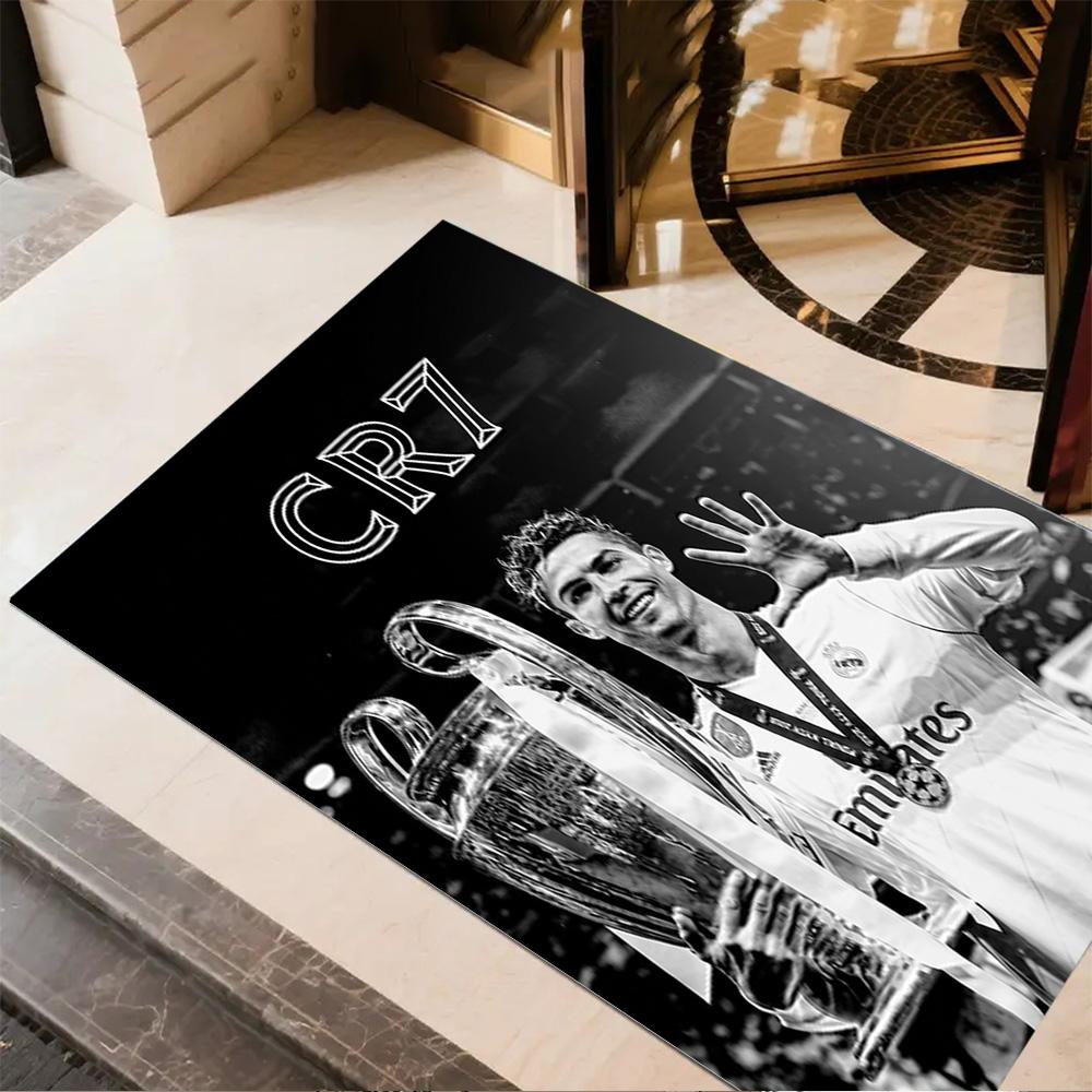Portugal's Cristiano Ronaldo Area Rug Perfect for Playrooms Foyer Outdoor Decorate room Antislip Carpet Office home decor Best for Christmas