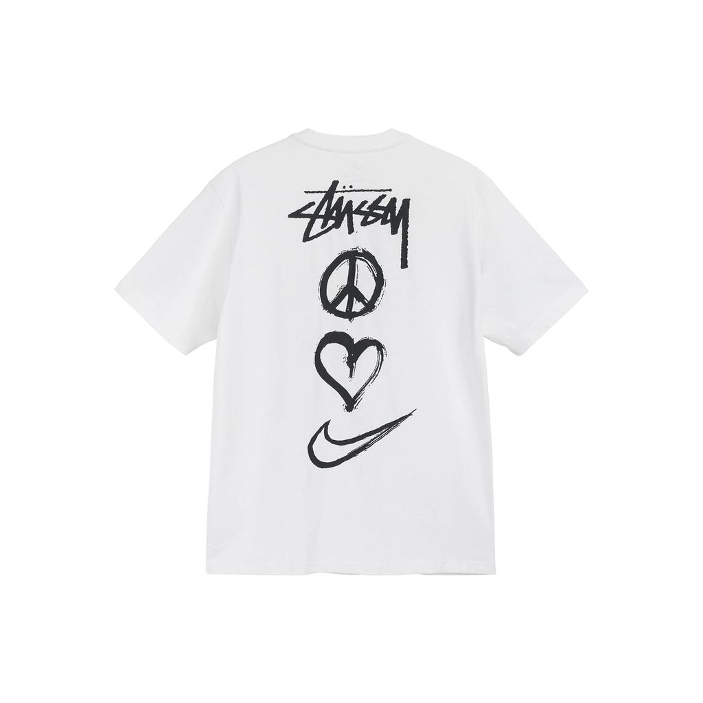 Nike X Stussy Peace, Love, Swoosh T-Shirt (Asia Sizing) White Unisex Tops DM4943-121