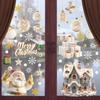 9pcs Suit New Christmas Decorations Window Glass 3D PVC Sticker Window Display Refrigerator Sticker Waterproof Wall Sticker