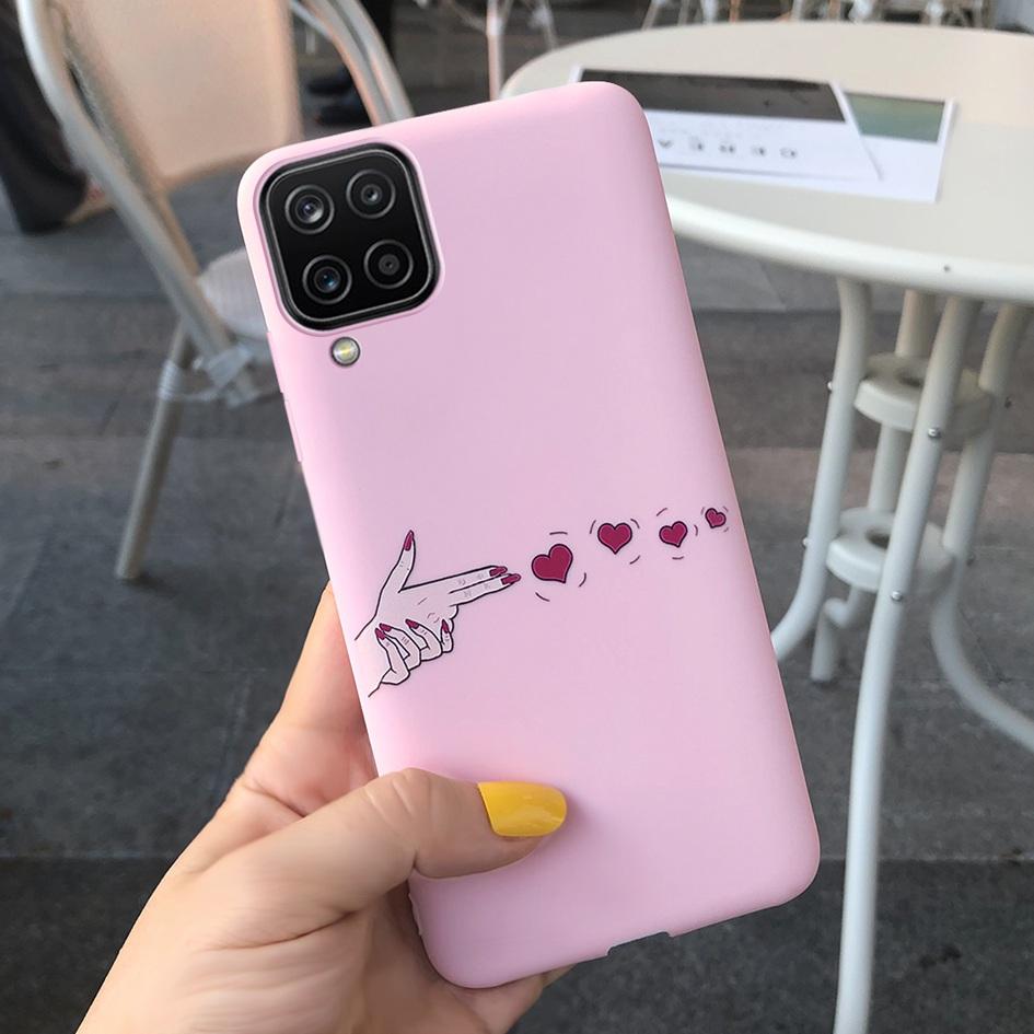 Чехол для Samsung Galaxy A12 Чехол для Samsung A42 5G Милое Сердечко Задняя крышка Fundas Для Samsung A 12 SM-A125F SM-A426B A 42 5G Чехлы для телефона