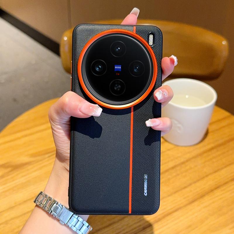 Чехол для VIVO X100 Pro Модный Чехол-накладка из ПУ кожи Защитная задняя крышка Чехол для VIVO X100 Ultra X100S Pro Полностью закрывающийся корпус телефона