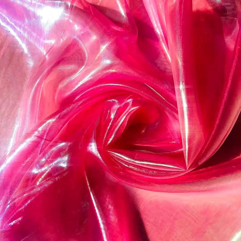 Красочная швейная сетка, флуоресцентная пряжа, органза, стеклянная пряжа, лазерная тюль, шелковый шифон