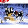 5D Diamond Painting Cow New Arrivals Embroidery Diamond Full Square Winter Mosaic Sale Animal Handmade Gift