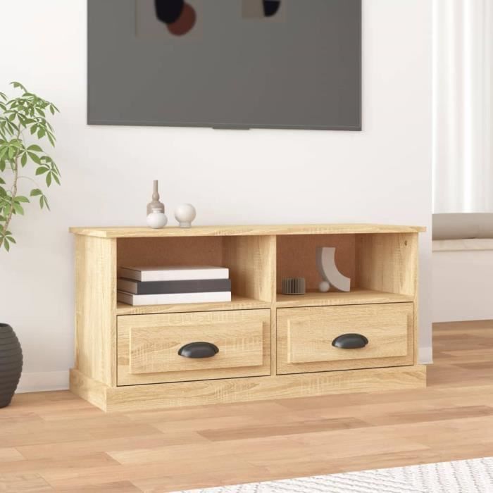 VidaXL TV Cabinet Sonoma Oak 93x35.5x45 Cm Engineered Wood 816467