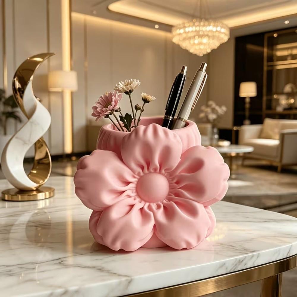 Makeup Brush Bin 3D Printed Pen Stand Simulation Floral Model Home Table Settings