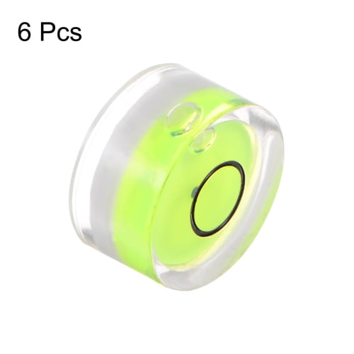 uxcell 6-Piece Round Bubble Level, 15x8mm, Mini Round Bullseye Level for Camera Tripods, Telescopes, Workshops, Turntables, Picture Frames, Leveling,