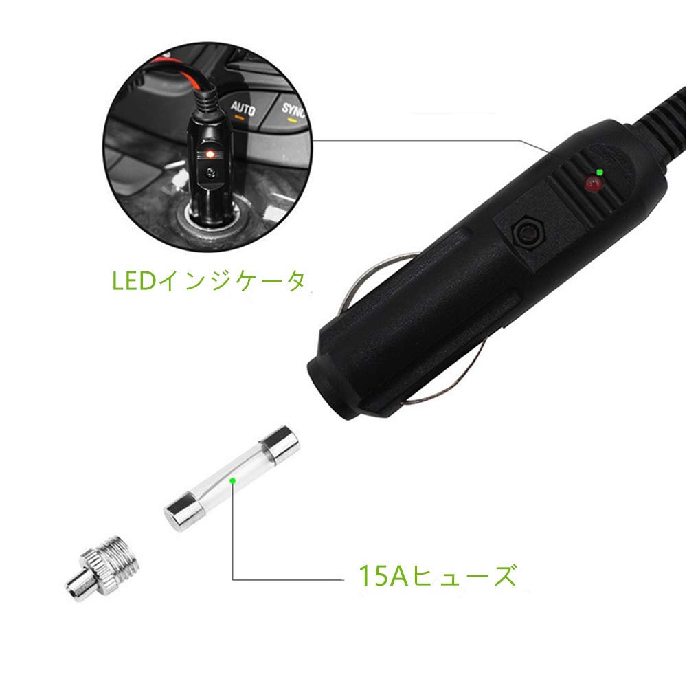 Dongge 2 удлинитель для прикуривателя, гнездо прикуривателя, 2 отделения, 12 В, 24 В, универсальная автомобильная зарядка, поддерживает ток 15 А, 16 AWG, чистая медь