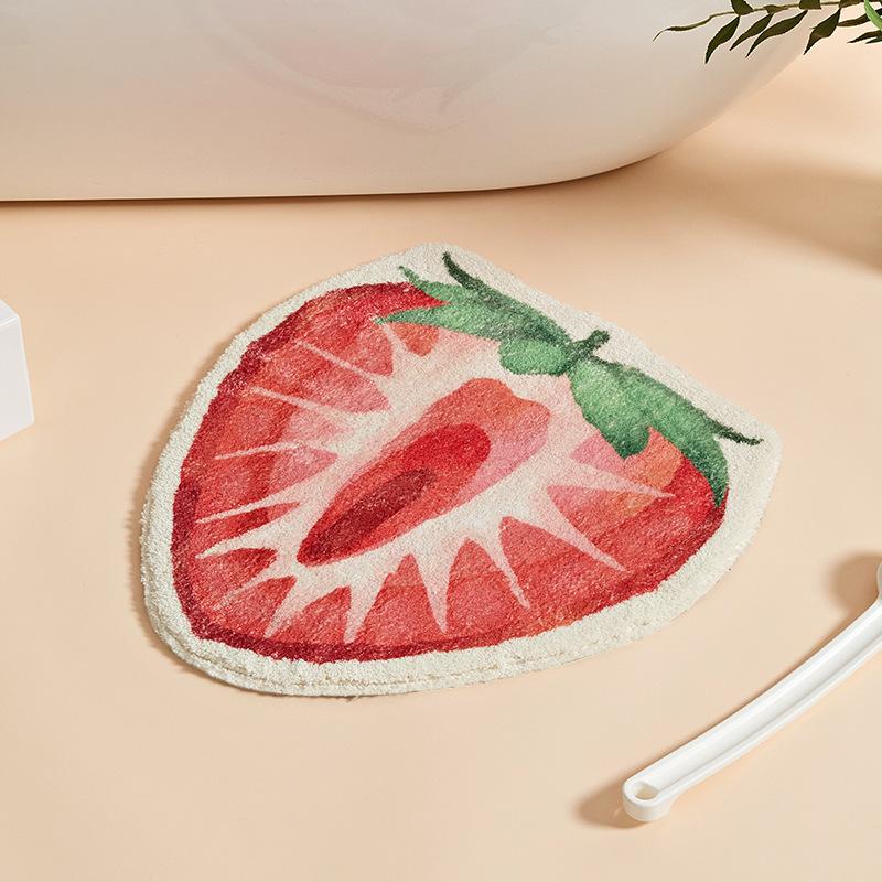 Cute Printing Fruit Bathroom Mat Cartoon Bathmat Bedside Rug Soft Living Room Carpet Area Floor Pad Kawaii Home Decor