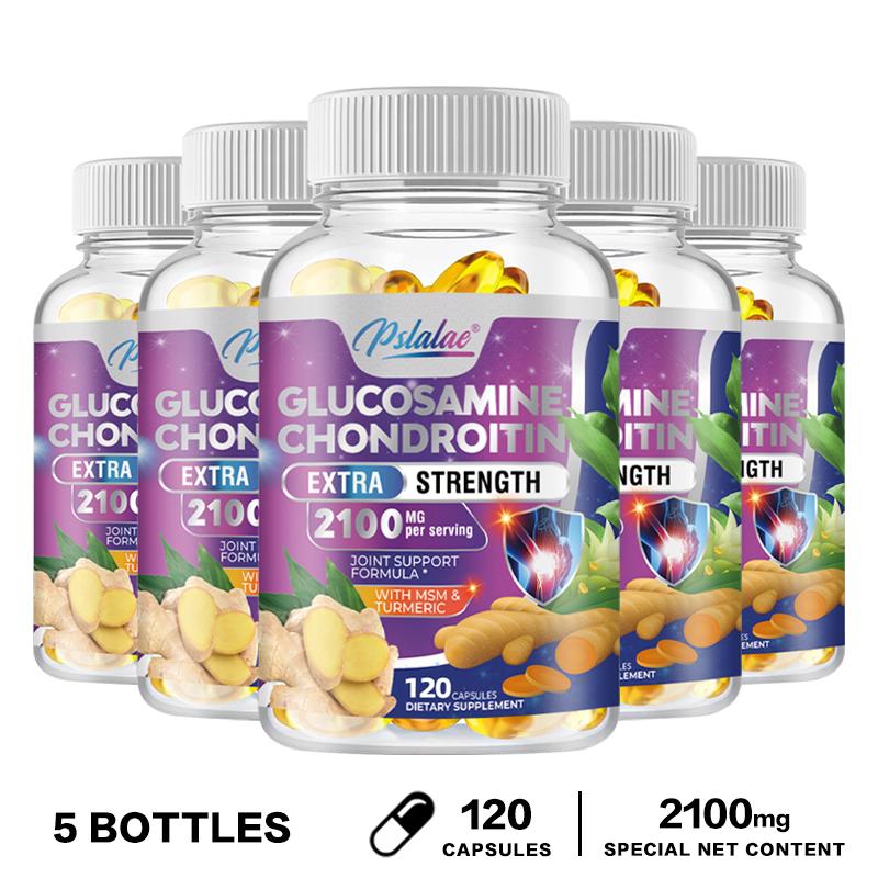 Pslalae - 2100mg Glucosamine Chondroitin MSM Complex Nutritional Capsules - Joint Health