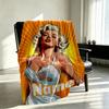 Custom Name Personalized Marilyn Monroe Print Blanket, Home Decor, Bedroom, Sofa, Camping, Couch, Gifts for Birthday Christmas