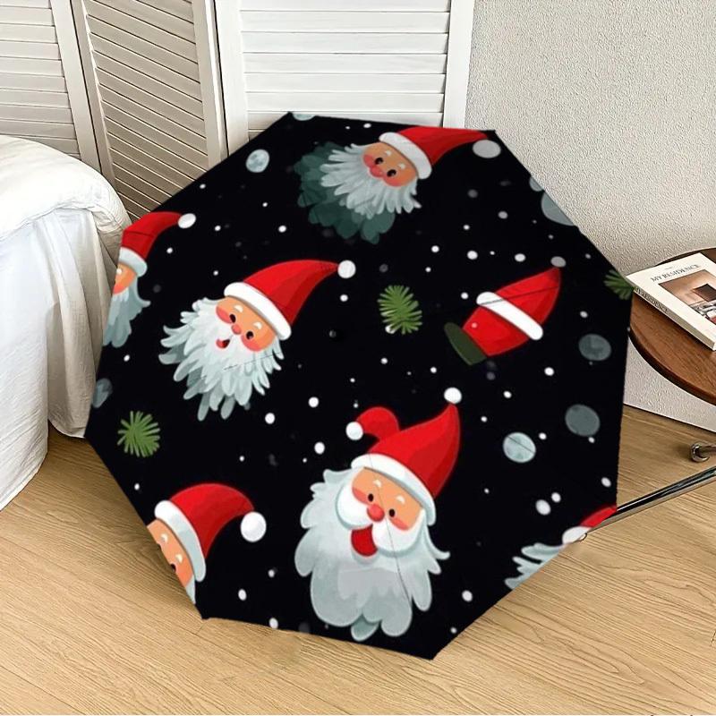 1pc Santa Claus Automatic Folding Umbrella - Compact 8-Rib Design,Perfect Gift for Friends & Family yy250926016
