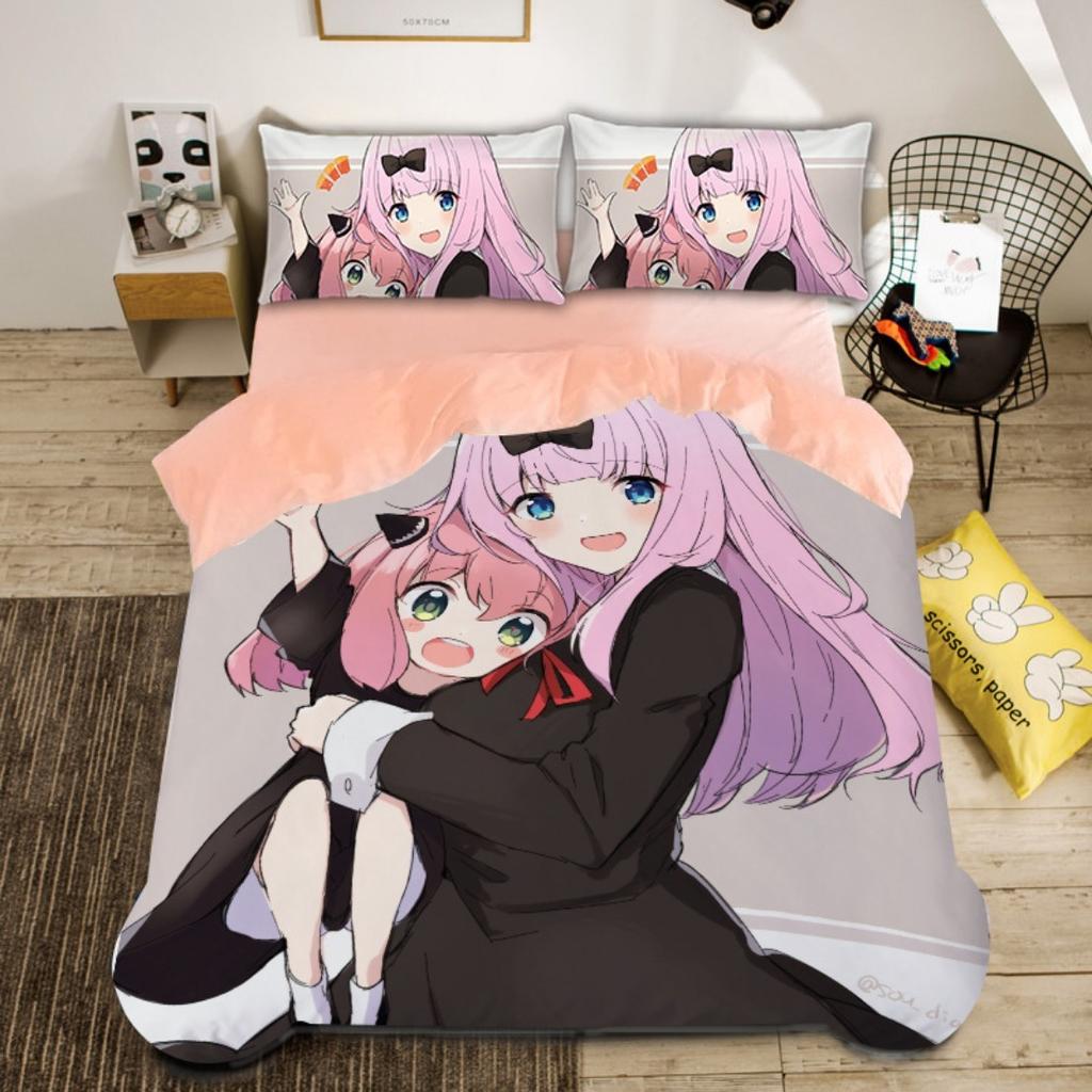 Комплект постельного белья Spy X Family, пододеяльник Spy Funny Anya, аниме-одеяло с наволочкой, односпальный/двуспальный/королевский/королевский