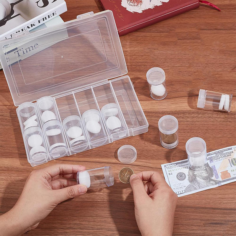 Новый 30-мм прозрачный пластиковый тубус для хранения монет, защитный тубус-держатель, коллекция монет, защита, грубые инструменты