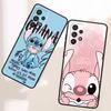 OHANA Stitch Cute для Samsung Note 20 10 Ultra Plus A31 A14 A12 A70 A34 A25 A04 A05 A15 A24 5G черный чехол для телефона