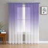 Purple White Gradient Sheer Window Curtains For Living Room Kitchen Children Bedroom Voile Hanging Curtain