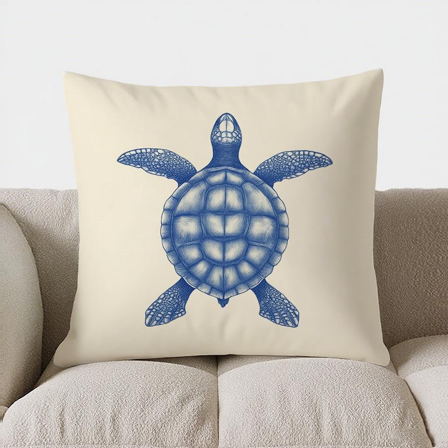 Декор для дома Узор синей морской звезды Декоративная наволочка для подушки-плед с узором Подходит для дивана, спальни, автомобиля Наволочка