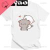 Lovely Bubu Is Throwing Flip-flops At Dudu Since He Teases Bubu T Shirt Bear Tshirt Kawaii Unisex Clothes Unisex Tops Graphic Shirt Unisex