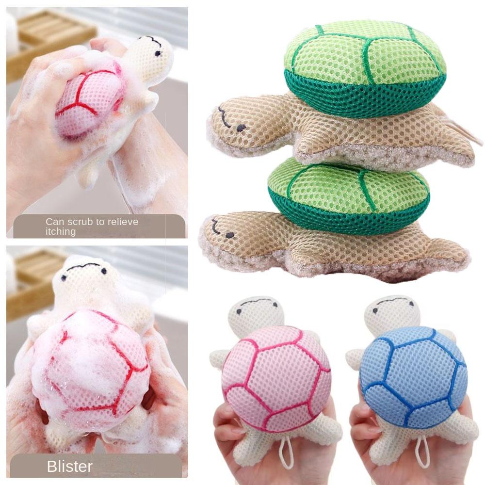 Reusable Turtle Bath Ball Soft Rich Bubble Bath Towel Scrubber Bathroom Accessories