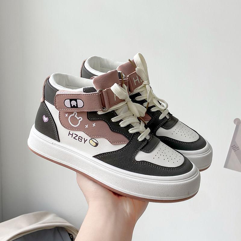 Черно-белые высокие туфли, белые туфли, женская обувь, симпатичные студенческие спортивные и любительские туфли для сноубординга, универсальный женский стиль