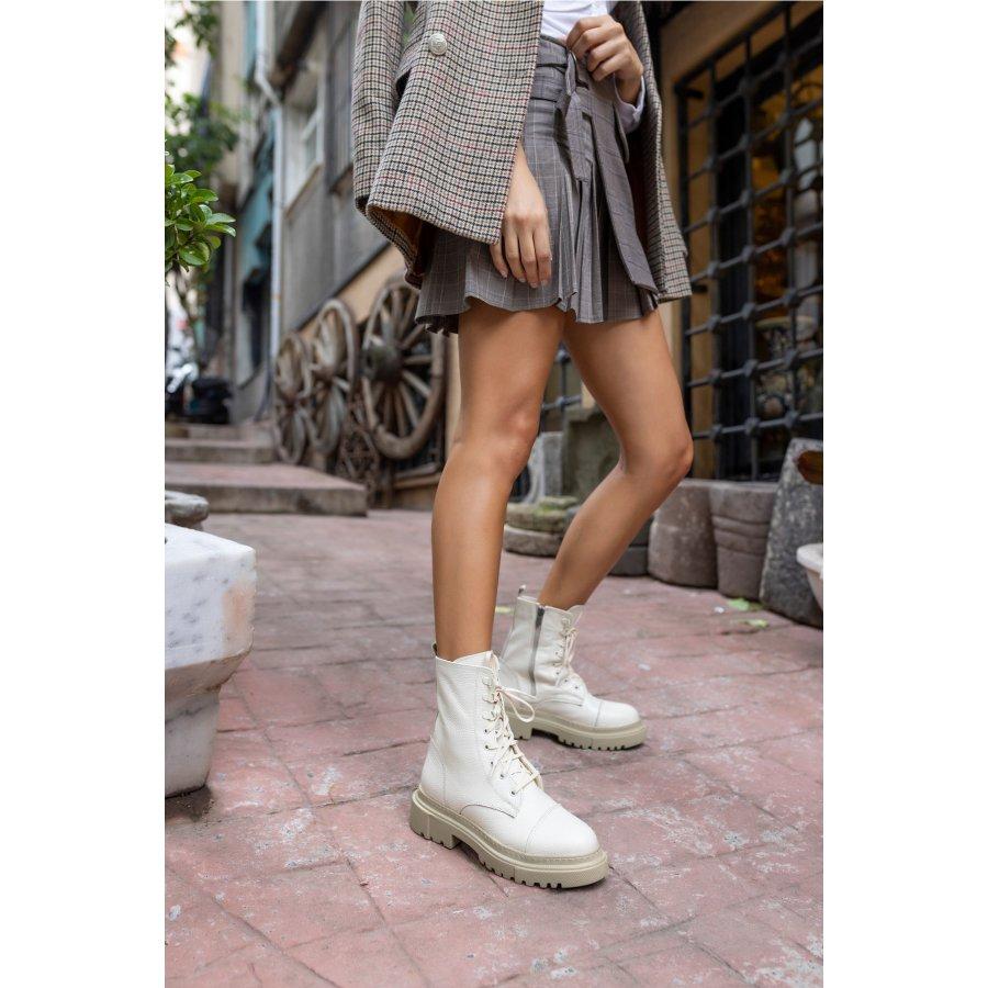 Women's Genuine Floter Leather Thick Soled Boots