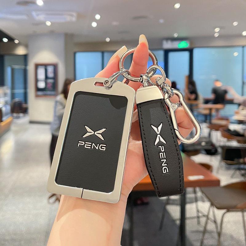 Чехол для ключа-карты NFC XPeng P7+ 2024 - MONA M03 Металлический кожаный чехол для пульта дистанционного управления автомобиля.
