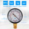TS-50-1+1 Instrument 1/4'' BSPT Thread Mount Gas Water Pressure Gauge Stainless Steel Case Dry Vacuum -30inHg/0