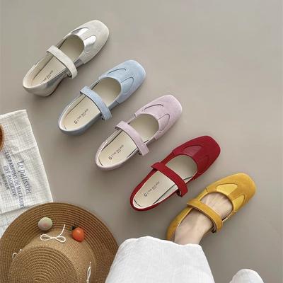 IPPEUM Мэри Джейн для женщин Балетки 2025 Квадратный носок Мягкие туфли-лодочки Балетки