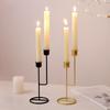 2Pcs European Style Metal Candle Holders Candlestick Fashion Wedding Table Candle Stand Exquisite Candlestick Christmas Tabl
