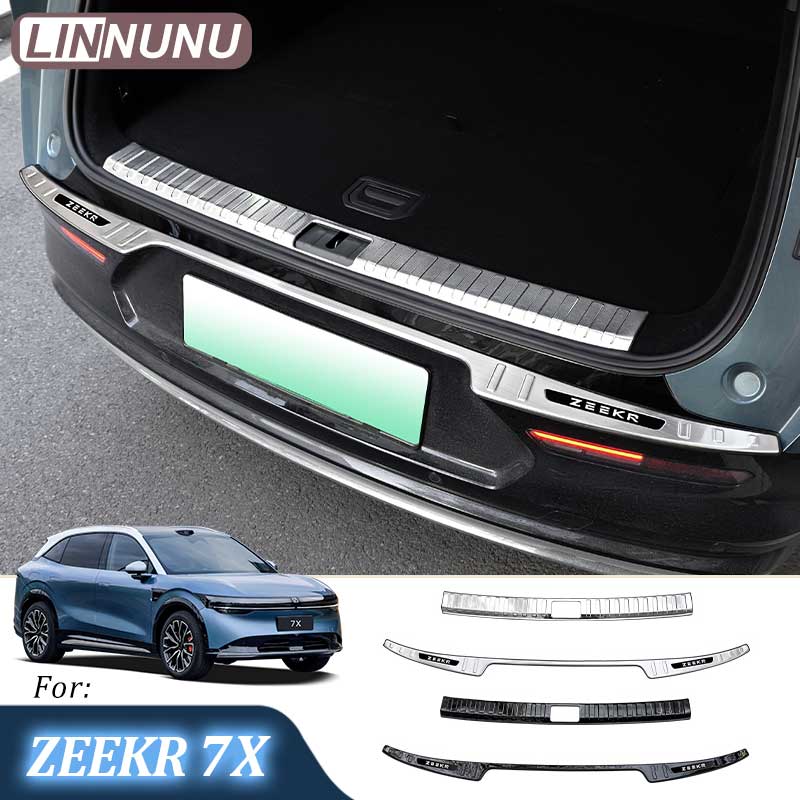 LINNUNU для zeekr 7x Автоаксессуары Защита багажника Накладка на порог Защитная накладка на задний бампер Накладка на дверь Аксессуары из нержавеющей стали