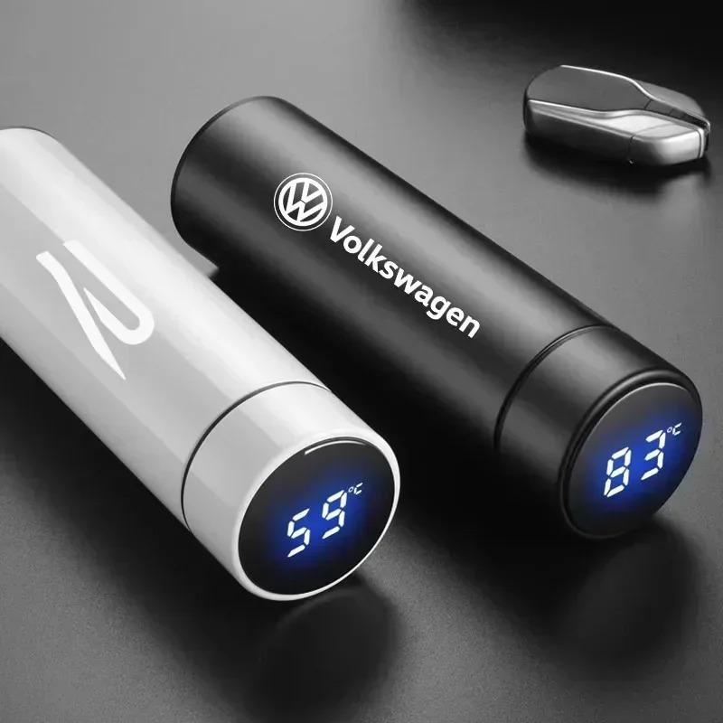 VW Car Vacuum Cup 304 Stainless Steel 500ML Thermos Mug For Volkswagen GTI Polo Golf Arteon Tiguan Touareg CC Amarok ID.3 ID.4 ze9