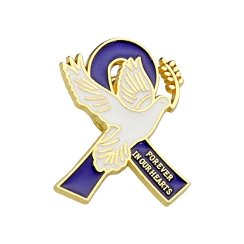 Брошь-значок 'Символ мира' с деталью в виде ленты, форма идеально подходит для свадеб, деловых встреч, повседневной носки