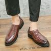 Men's Pointed Leather Shoes Fashionable Minimalist Style Wedding Party Office Outdoor Leisure Business Men's Leather Shoes