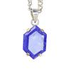 Натуральный фиолетовый сапфир 30,9 карата фантазийной огранки, сертифицированная подвеска из стерлингового серебра 925 пробы AI-126-NS